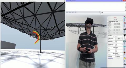 lingMatrix is a Rhino plug-in developed for VR modeling for Architectural designers. As proof of concept, it bridges the Oculus DK2 and the Rhino 5.0
lingMatrix is a Rhino plug-in developed for VR modeling for Architectural designers. As proof of concept, it bridges the Oculus DK2 and the Rhino 5.0