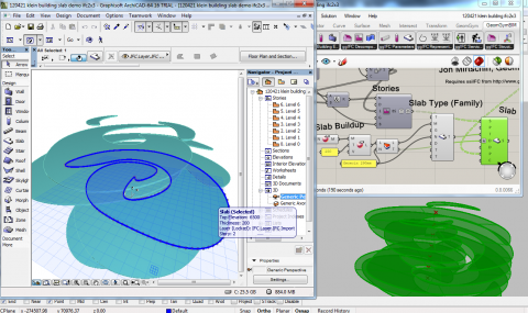 OpenBIM addon for Rhino and Grasshopper enabling IFC (Industry Foundation Class) model to be generated and exchanged to ArchiCAD, Revit, Bently, Tekla
