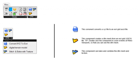 Overview: Description: DTM is a set of Clusters, that allows you to build digital terrain models with ascii grid files. The digital terrain
Overview: Description: DTM is a set of Clusters, that allows you to build digital terrain models with ascii grid files. The digital terrain