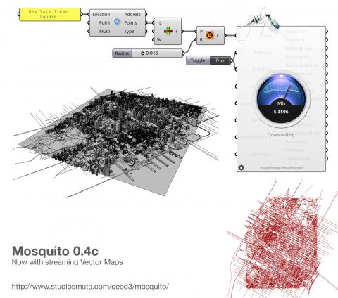 Mosquito is a plugin suite developed for Rhino and Grasshopper.

