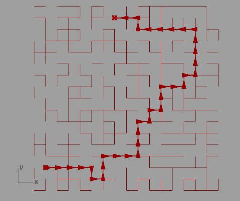 The ShortestWalk add-on for Grasshopper exposes one component which, given a network of curves and a list of lines, calculates the shortest route from
The ShortestWalk add-on for Grasshopper exposes one component which, given a network of curves and a list of lines, calculates the shortest route from