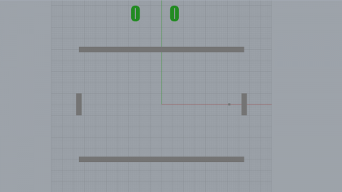 Pong Game for Rhinoceros. &nbsp; Use Up/Down keys to move the stick if you are in perspective (the sticks are in sides) if you rotate the scene
