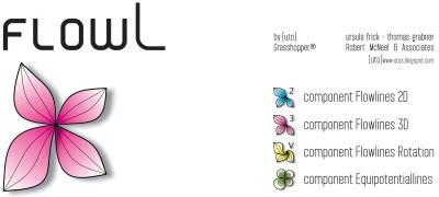 flowL is a plug-in to visualize a vector field, generated trough positive and negative point charges. The path lines are calculated with the "
