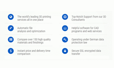 Optimize your model for 3D Printing and upload it with one click to the 3YOURMIND portal. You can then choose from a number of materials and compar
