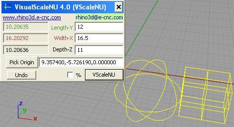 Dialog driven Non-Uniform Scale by dimension or percentage value!
